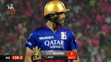 M19: RR vs RCB – Glenn Maxwell Wicket
