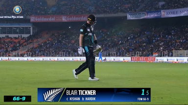 IND vs NZ 2023, 3RD T20I:Blair Tickner  Wicket