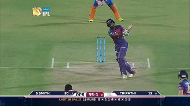 M13: GL vs RPS – Rahul Tripathi Six
