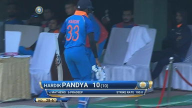 IND vs SL 2017, 1st ODI: Hardik Pandya Wicket
