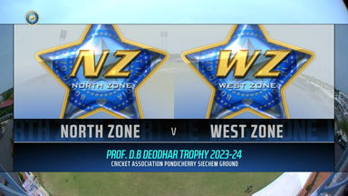 Prof D B Deodhar Trophy 2023-24,  North Zone v West Zone: Match Highlights
