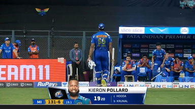 M37: LSG vs MI – Kieron Pollard Wicket