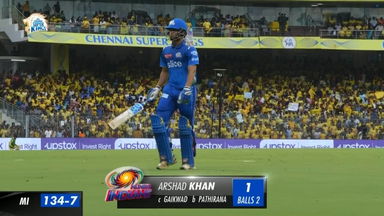 M49: CSK vs MI –  Arshad Khan Wicket