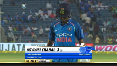 IND vs WI 2018, 3rd ODI: Yuzvendra Chahal Wicket