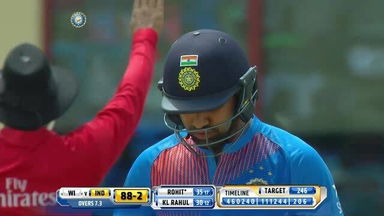 1ST T20I: IND vs WI – Rohit Sharma Six