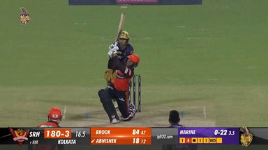 M19: KKR vs SRH – Abhishek Sharma Six