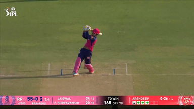 IPL 2025 M59: RR vs PBKS - Vaibhav Sooryavanshi Six
