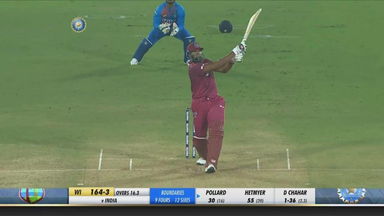 IND vs WI 2019, 1st T20I: Kieron Pollard Six
