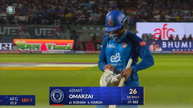 IND vs AFG 2026, 1st ODI: Azmatullah Omarzai Wicket
