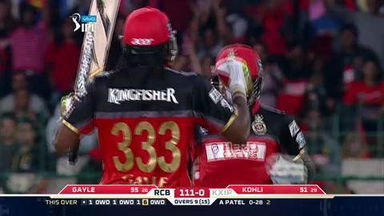 M50: RCB vs KXIP – Chris Gayle Six
