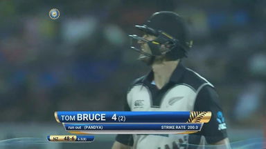 IND vs NZ 2017, 3rd T20I: Tom Bruce Wicket