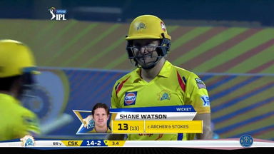 M12: CSK vs RR – Shane Watson Wicket