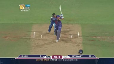 Q1: MI vs RPS – MS Dhoni Six