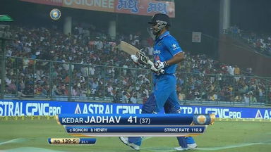 IND vs NZ 2016, 2nd ODI: Kedar Jadhav Wicket