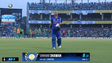 IND vs SA 2022, 3RD ODI: Shikhar Dhawan  Wicket