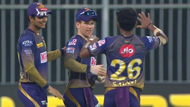 Eoin Morgan catches a skier