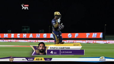 M32: MI vs KKR – Dinesh Karthik Wicket