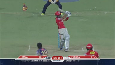 M11: KKR vs KXIP – Manan Vohra Six