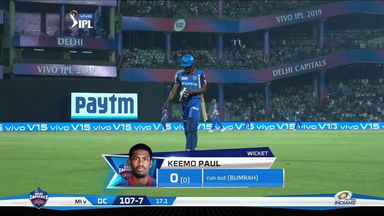 M34: DC vs MI – Keemo Paul Wicket