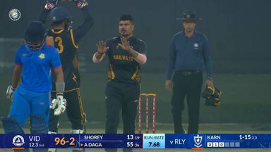 SMAT 2025, Railways vs Vidarbha: Fall of Wickets