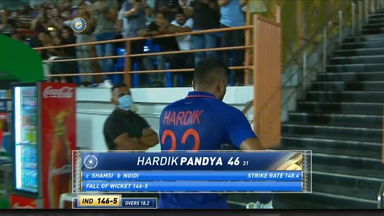 IND vs SA 2022, 4TH T20I: Hardik Pandya  Wicket