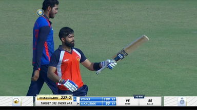 Manan Vohra leads from the front with 105 (95)