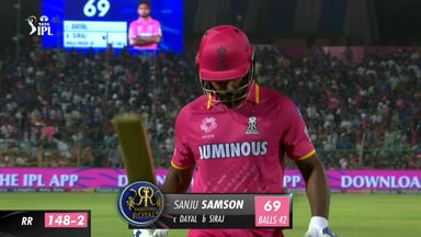 M19: RR vs RCB – Sanju Samson Wicket