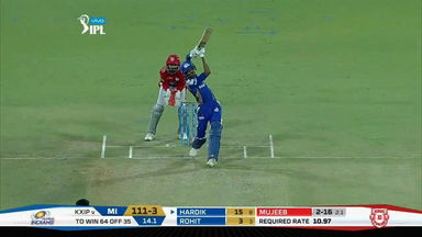 M34: KXIP vs MI – Hardik Pandya Six