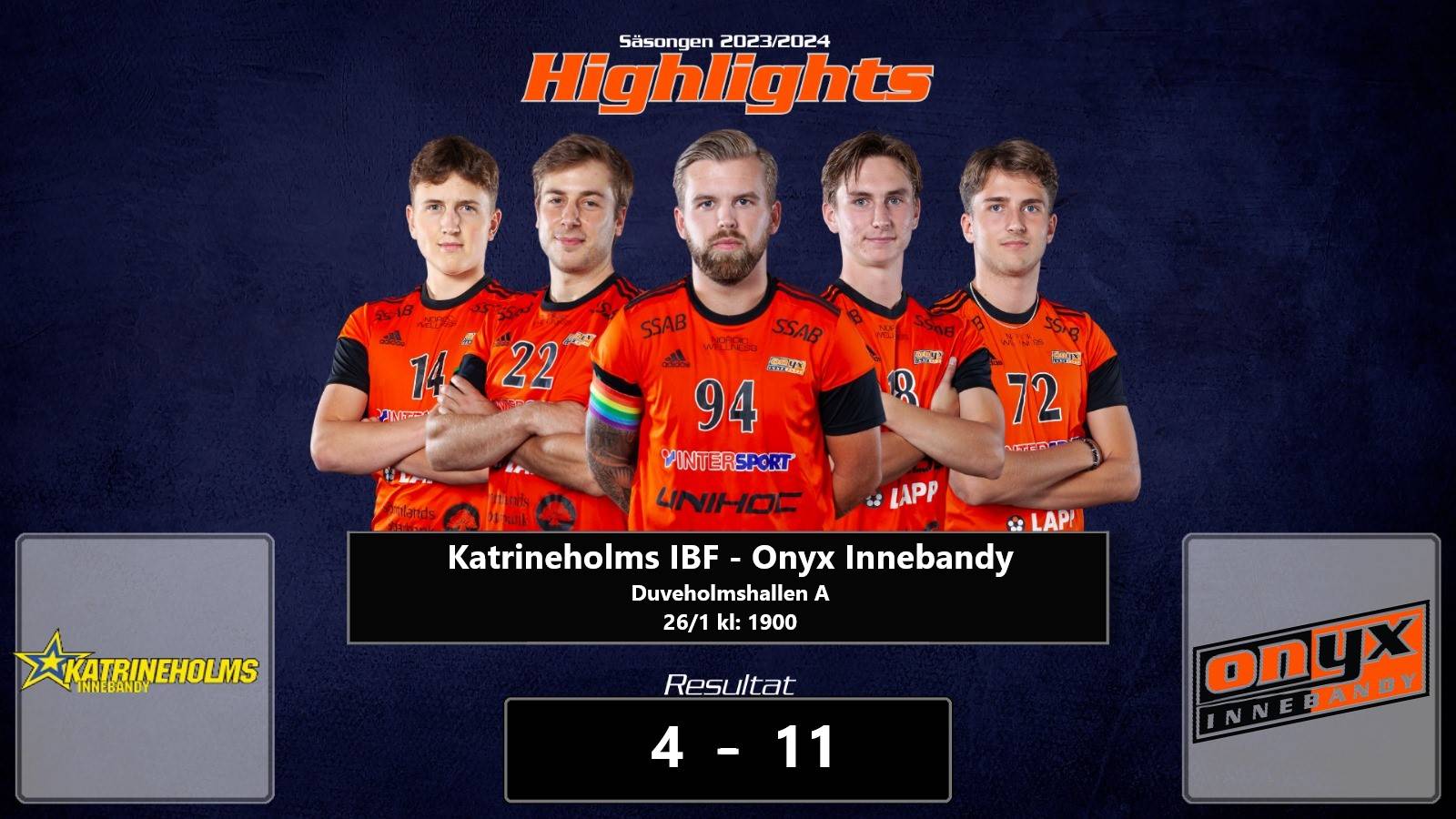 Highlights Katrineholms IBF vs Onyx Innebandy H2