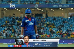 Q1: DC vs CSK – Prithvi Shaw Wicket