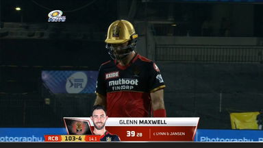 M01: MI vs RCB – Glenn Maxwell Wicket