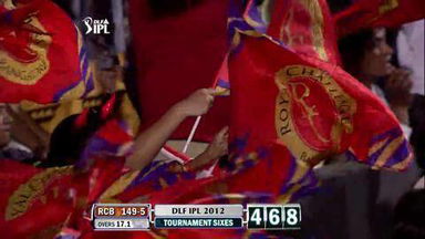 Match 50 RCB vs DC – de Villiers' 1st Six