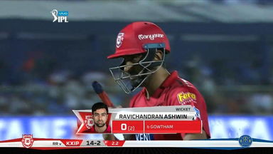 M40: RR vs KXIP – Ravichandran Ashwin Wicket