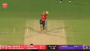 IPL 2025 M31: PBKS vs KKR - Priyansh Arya Six
