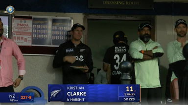 IND vs NZ 2026, 3rd ODI: Kristian Clarke Wicket