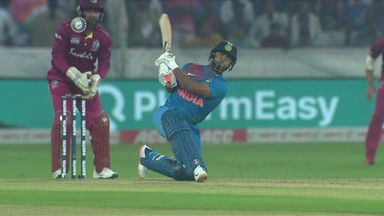 IND vs WI 2019, 1st T20I: Rishabh Pant Six