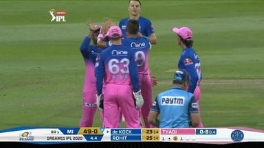 Kartik Tyagi's maiden IPL wicket