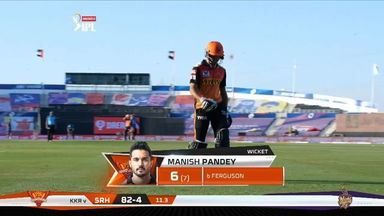 M35: SRH vs KKR – Manish Pandey Wicket