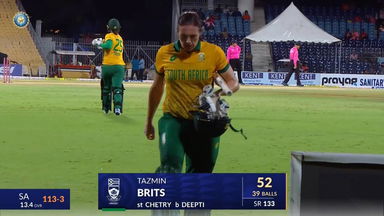 IND-W vs SA-W 2024, 2nd T20I: Tazmin Brits Wicket