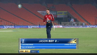 IND vs ENG 2021, 5th T20I : Jason Roy Wicket
