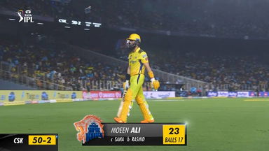 M01: GT vs CSK  – Moeen Ali Wicket