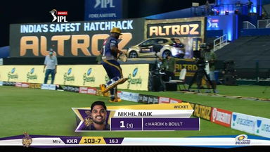 M05: KKR vs MI – Nikhil Naik Wicket
