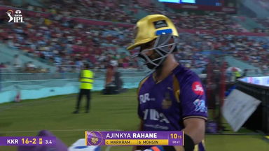 IPL 2026 M38: LSG vs KKR - Ajinkya Rahane Wicket