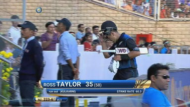 IND vs NZ 2016, 4th ODI: Ross Taylor Wicket