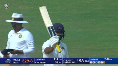 Z R IRANI CUP 2024: Mohit Avasthi's vital support act of 51*(93)