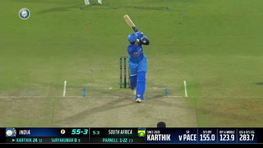 IND vs SA 2022, 3RD T20I: Dinesh Karthik  Six