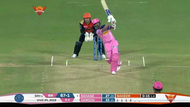 M08: SRH vs RR – Ajinkya Rahane Six