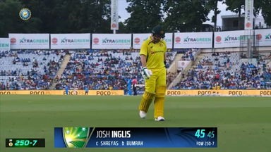 IND vs AUS 2023-24, 1ST ODI: Josh Inglis Wicket