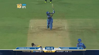 M7: MI vs KKR – Hardik Pandya Six
