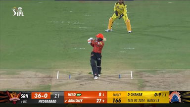 M18: SRH vs CSK – Abhishek Sharma Six